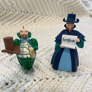 Hallmark Wizard of Oz Mayor and Coroner ornaments